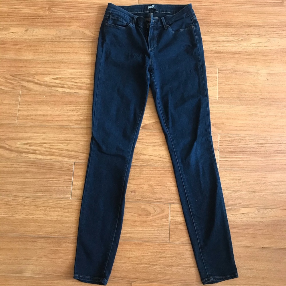 PAIGE dark wash verdugo skinny jean 28
